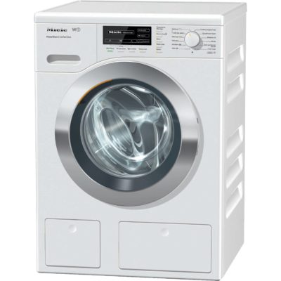 Miele WKH121 A+++-30% 8kg 1600 Spin Washing Machine White Chrome Door-Twin Dos Miele WKH121 A+++-30% 8kg 1600 Spin Washing Machine White Chrome Door-Twin Dos